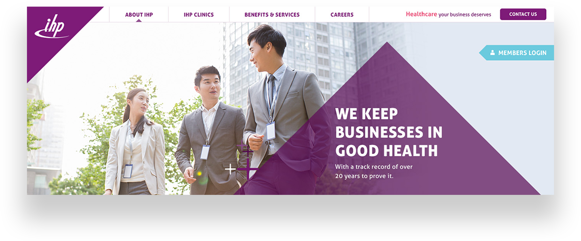website design for IHP Singapore